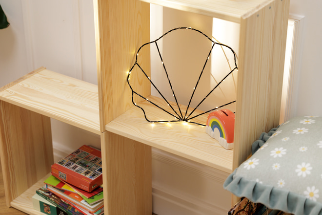 Guirlande Lumineuse LED en Fil Métallique Noir - Coquillage