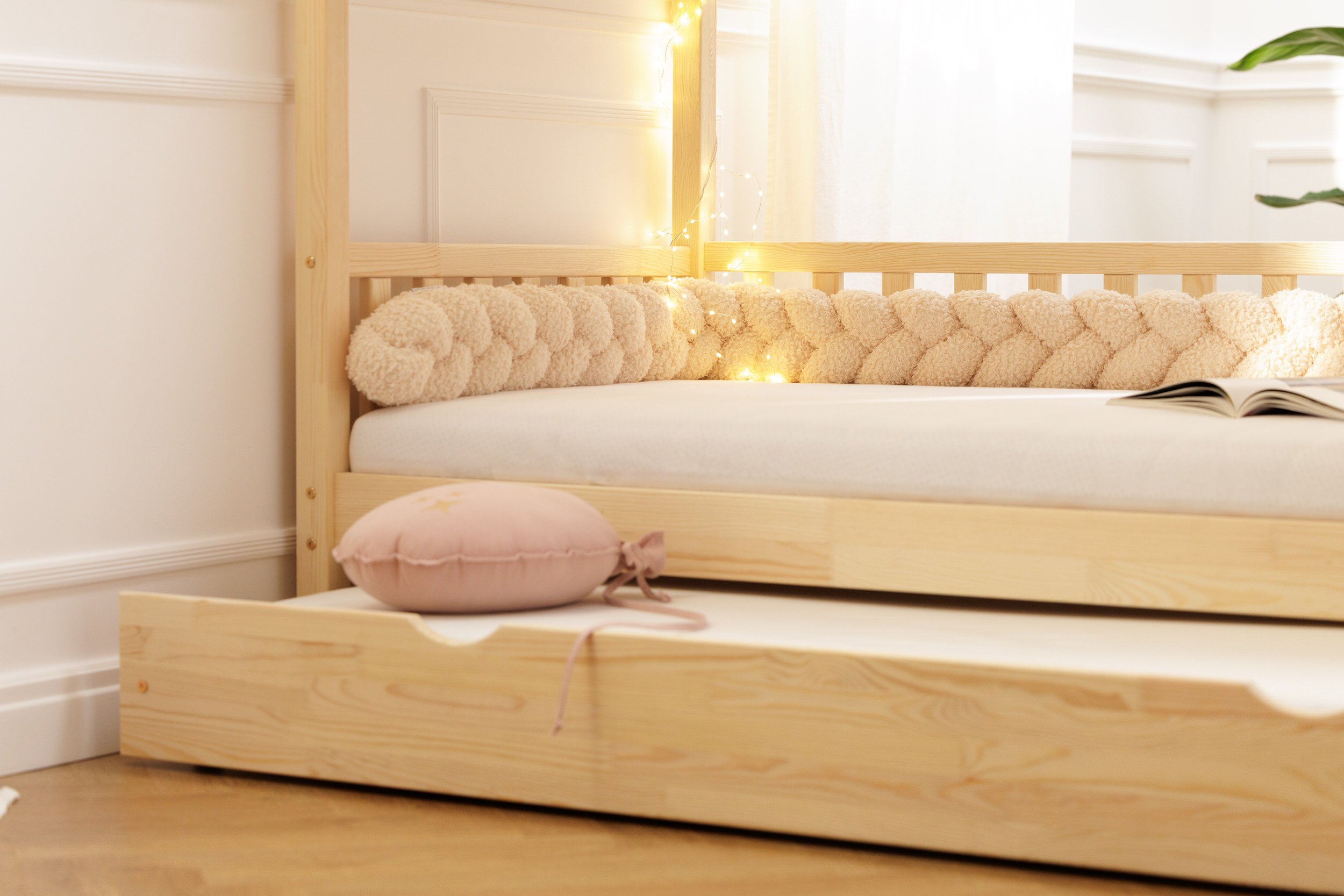 Protector cama 3 Cabos - Bouclé Crudo Protector cama 3 Cabos - Bouclé Crudo