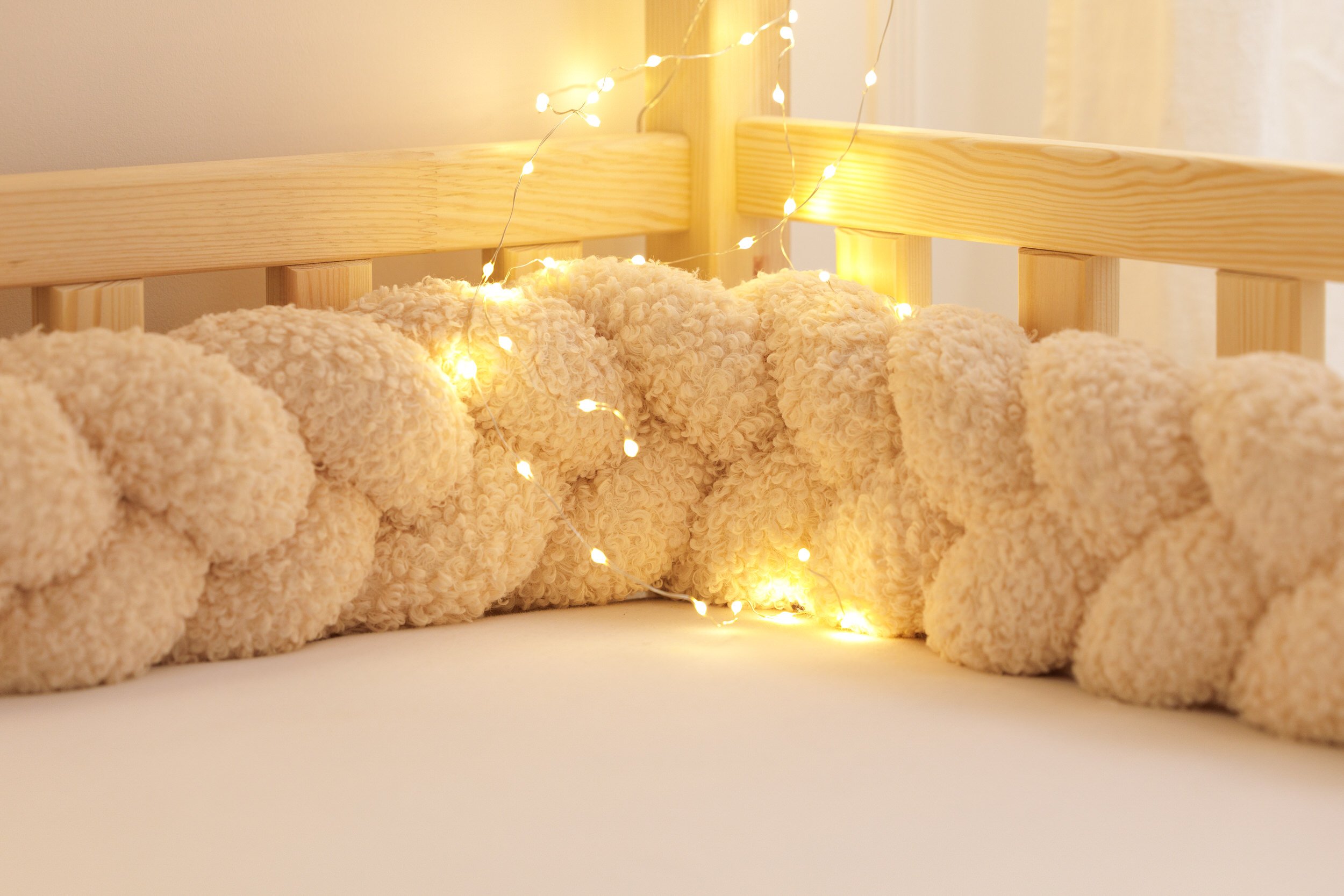 Protector cama 3 Cabos - Bouclé Crudo Protector cama 3 Cabos - Bouclé Crudo