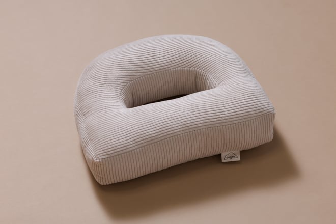 Letter Cushion D - Ecru Corduroy