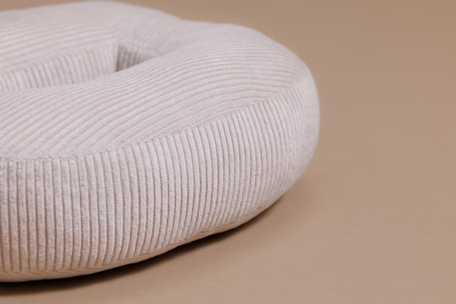 Letter Cushion D - Ecru Corduroy