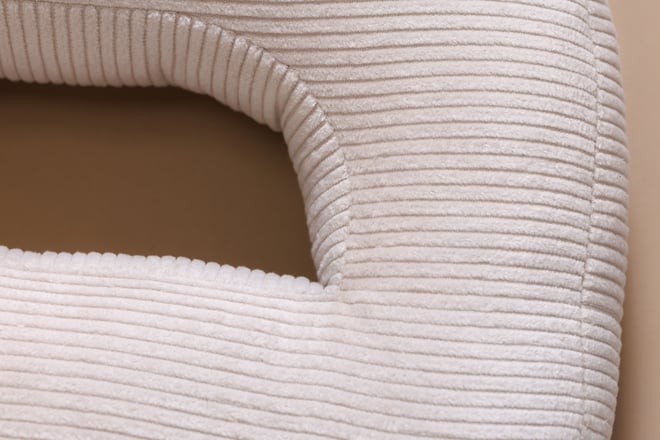 Letter Cushion D - Ecru Corduroy