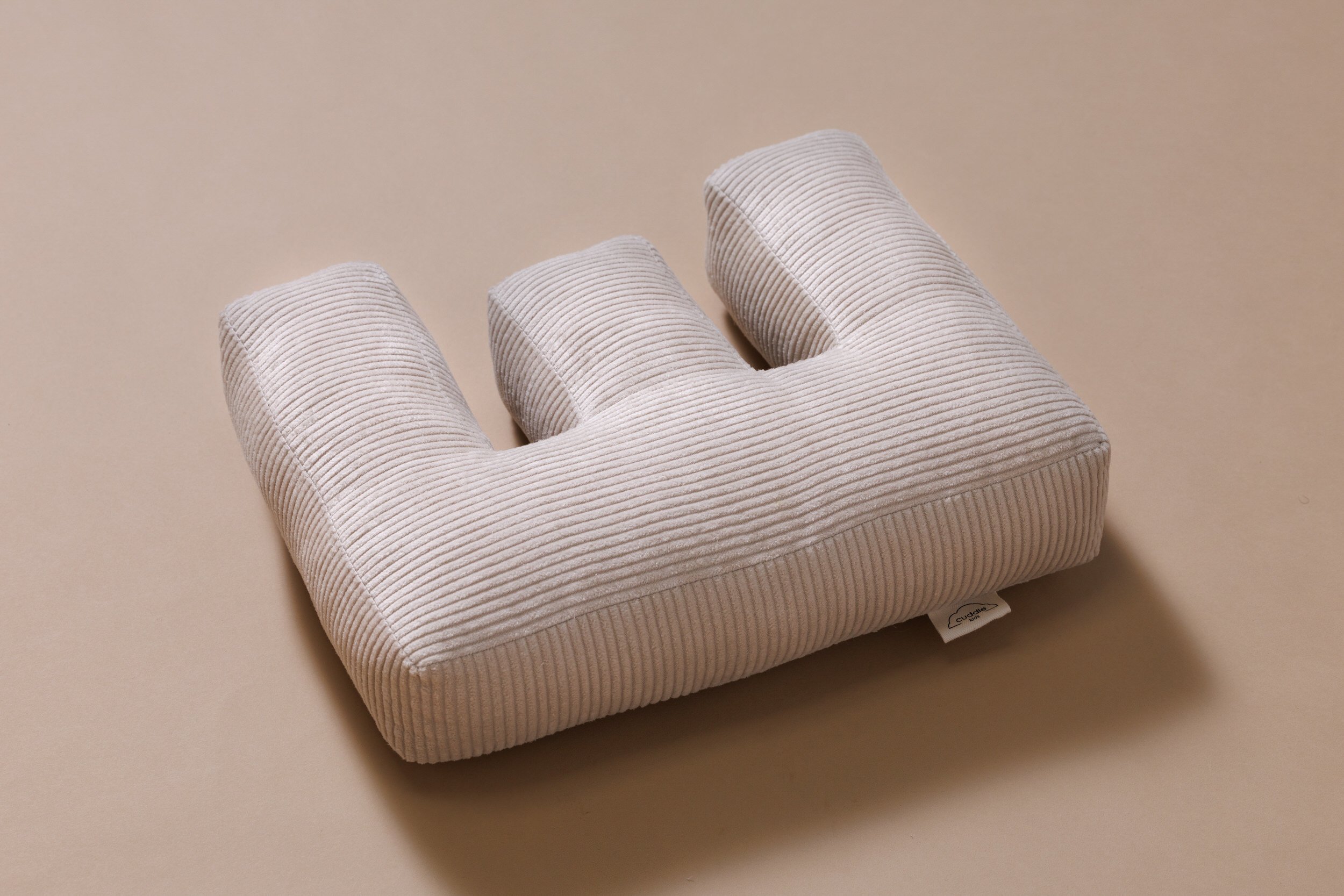 Letter Cushion E - Ecru Corduroy Letter Cushion E - Ecru Corduroy