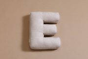 Polštář Písmeno E – Manšestrový Samet Ecru