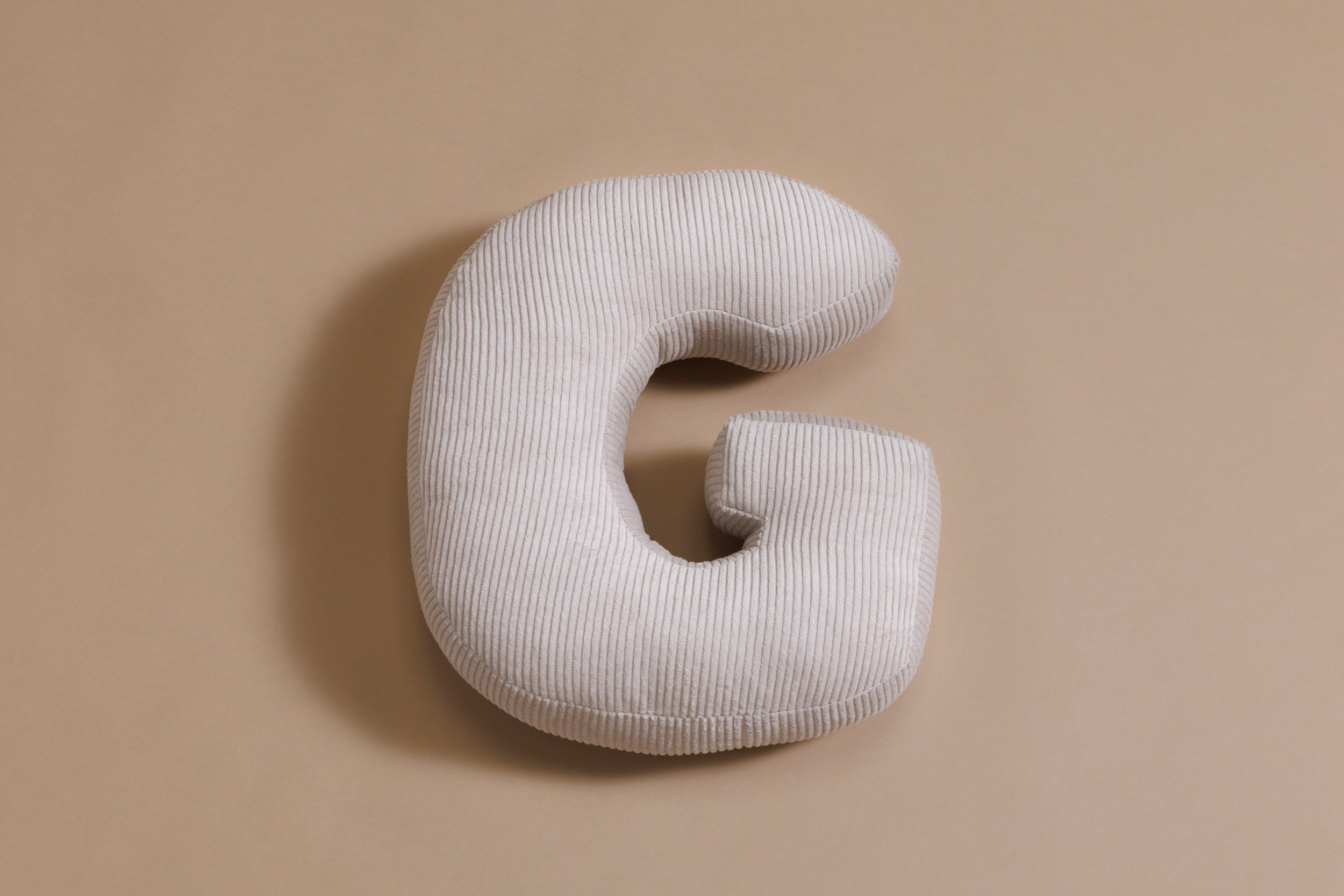 Letter Cushion G - Ecru Corduroy Letter Cushion G - Ecru Corduroy