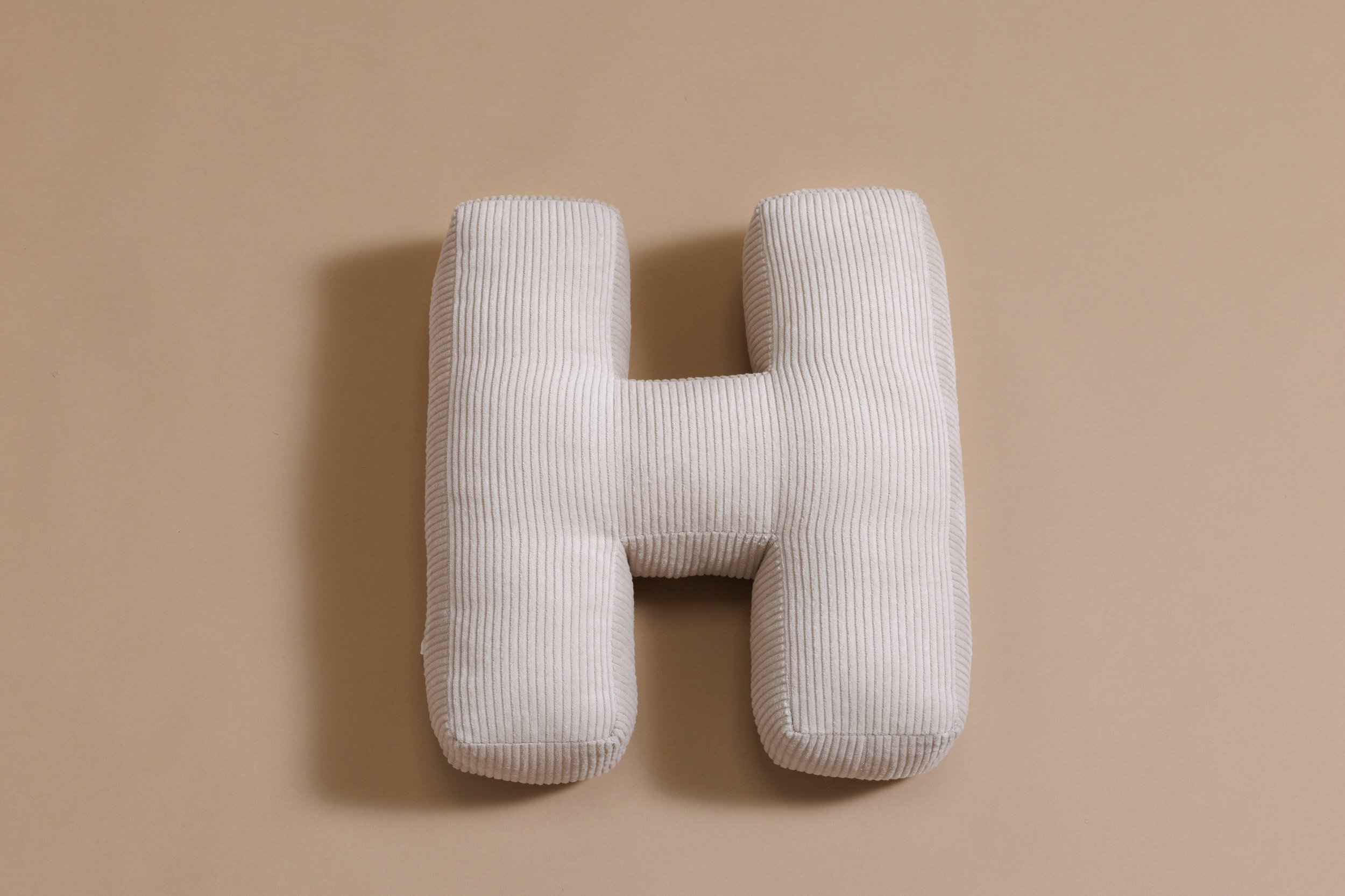 Letter Cushion H - Ecru Corduroy Letter Cushion H - Ecru Corduroy