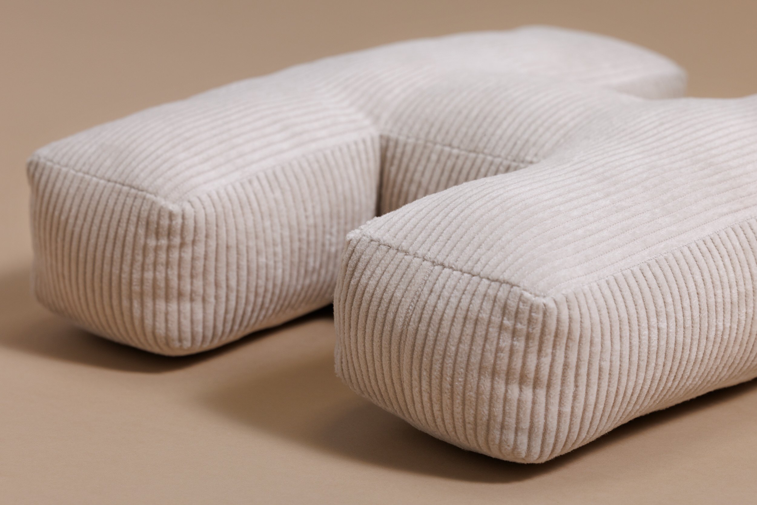 Letter Cushion H - Ecru Corduroy Letter Cushion H - Ecru Corduroy