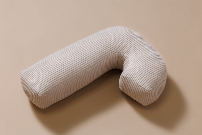 Letter Cushion J - Ecru Corduroy