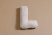 Letter Cushion L - Ecru Corduroy