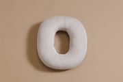 Coussin Lettre O - Velours Côtelé Écru
