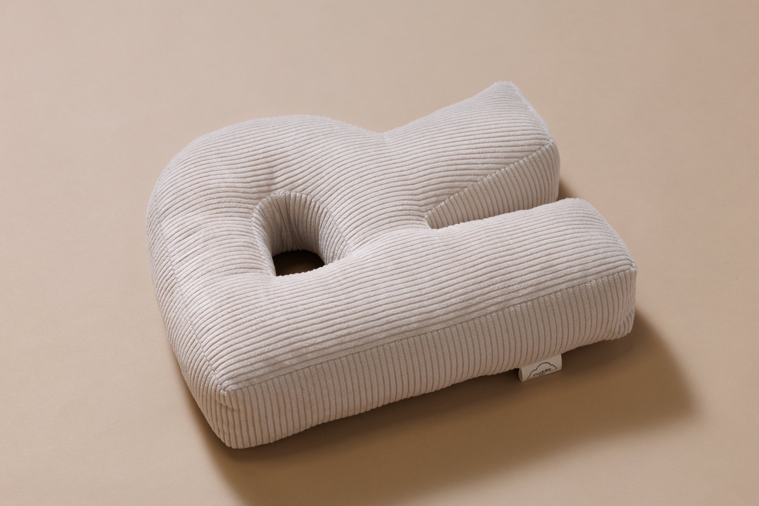 Letter Cushion R - Ecru Corduroy Letter Cushion R - Ecru Corduroy