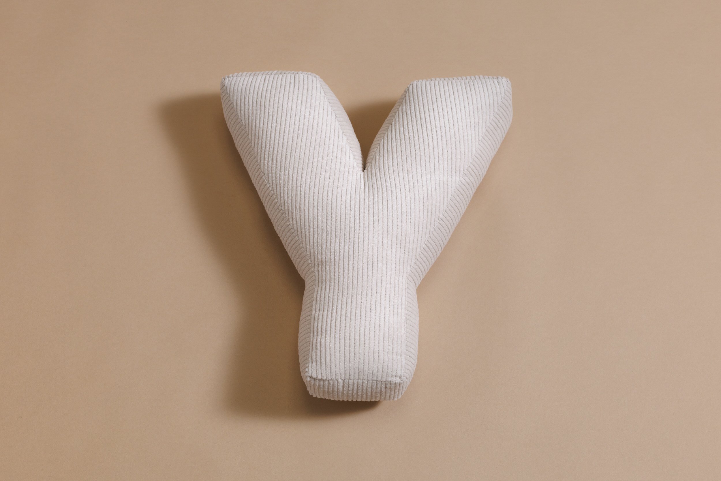 Letter Cushion Y - Ecru Corduroy Letter Cushion Y - Ecru Corduroy