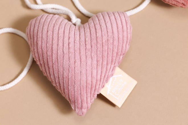 Corduroy Hearts Garland Spring