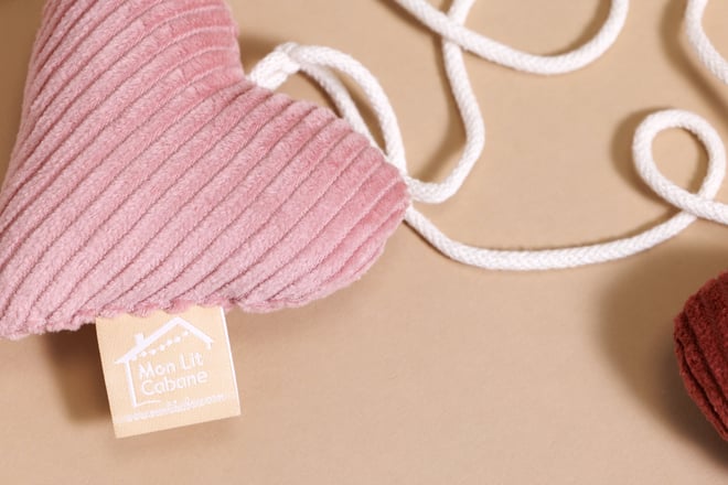 Corduroy Hearts Garland Summer