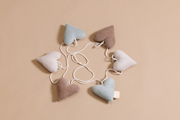 Cord-Herz-Girlande Winter