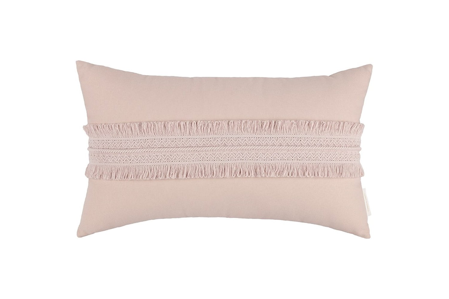 Cuscino Boho Vaniglia con Frangia