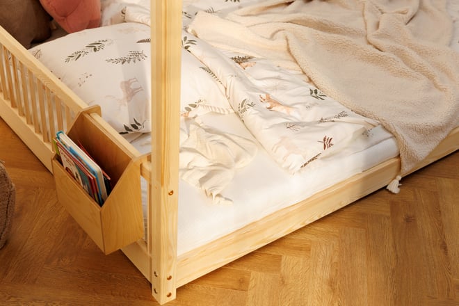 Mesilla de Noche Rectangular de Madera - Natural