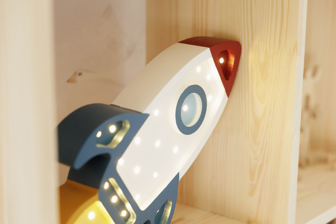 Lampa Little Lights Raketa Galactic White LED