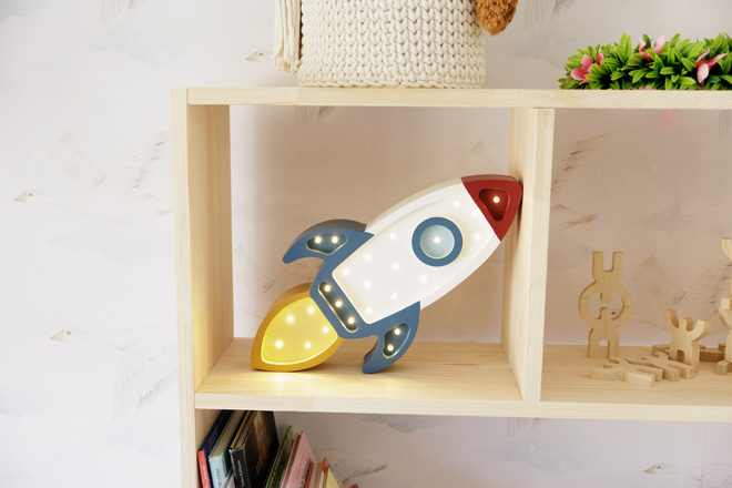 Lampa Little Lights Raketa Galactic White LED