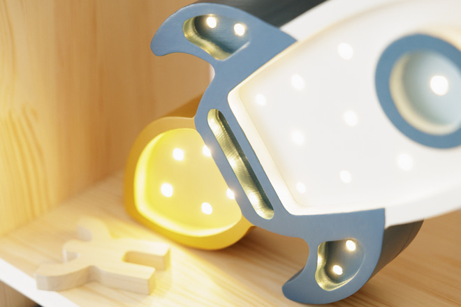 Lampa Little Lights Raketa Galactic White LED