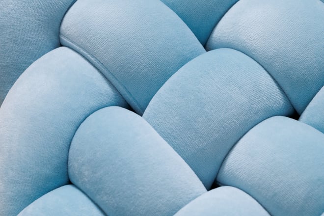 Materasso da pavimento intrecciato Ice Blue