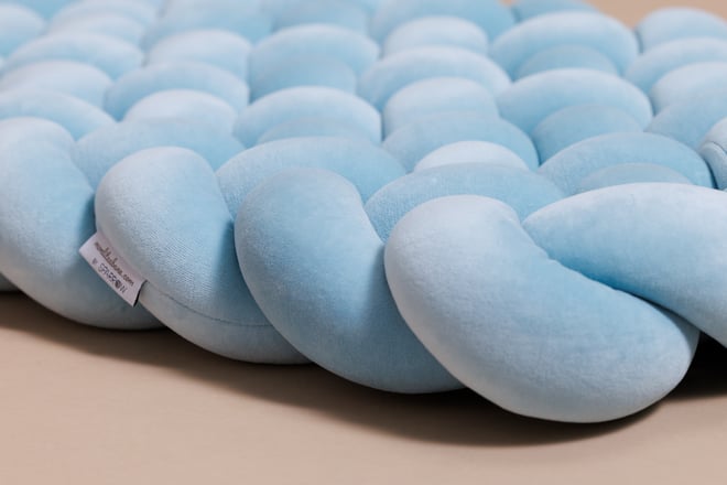 Materasso da pavimento intrecciato Ice Blue