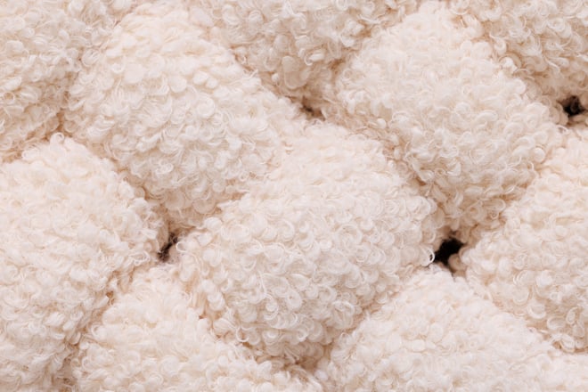 Braided Floor Mattress Vanilla Boucle