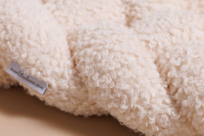 Braided Floor Mattress Vanilla Boucle