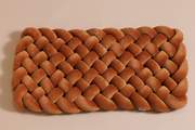 Pletená podlahová matrace – Skořicová