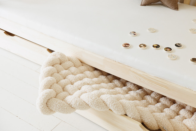 Braided Floor Mattress Vanilla Boucle