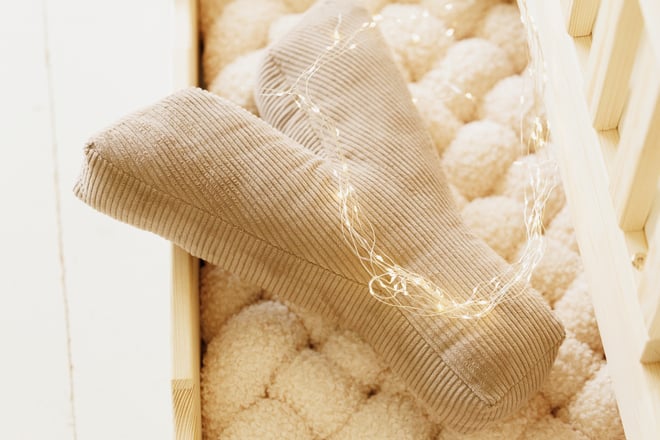 Braided Floor Mattress Vanilla Boucle