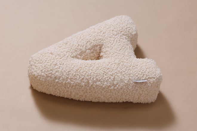 Buchstaben-Kissen A - Vanilla Boucle