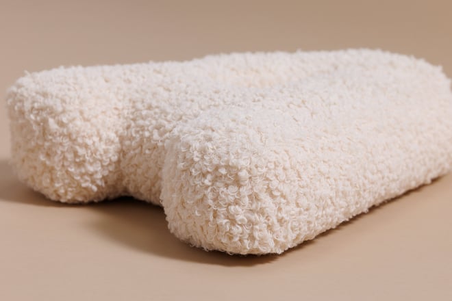 Cuscino Lettera A - Vanilla Boucle
