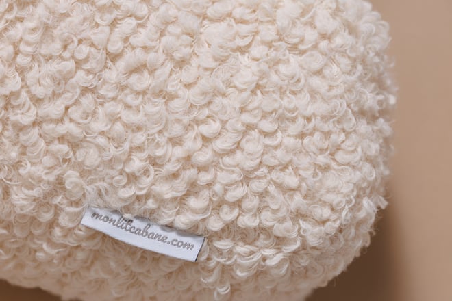 Buchstaben-Kissen A - Vanilla Boucle