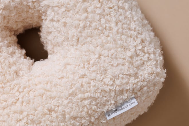 Cuscino Lettera B - Vanilla Boucle