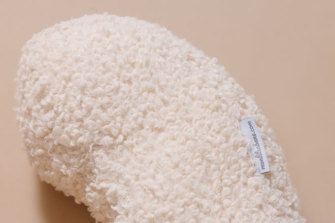 Coussin Lettre C - Bouclé Vanille