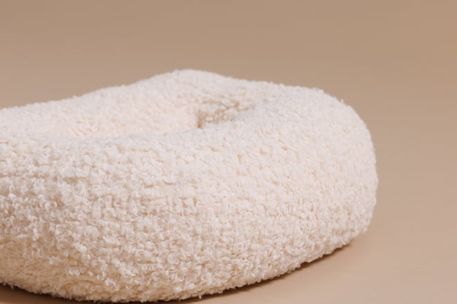 Letter Cushion D - Vanilla Boucle