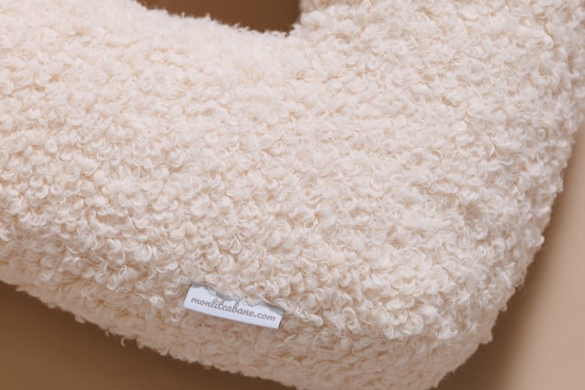Letter Cushion D - Vanilla Boucle