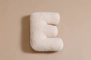 Letter Cushion E - Vanilla Boucle