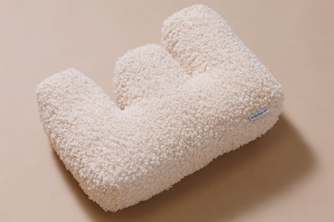 Letter Cushion E - Vanilla Boucle