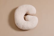 Cuscino Lettera G - Vanilla Boucle