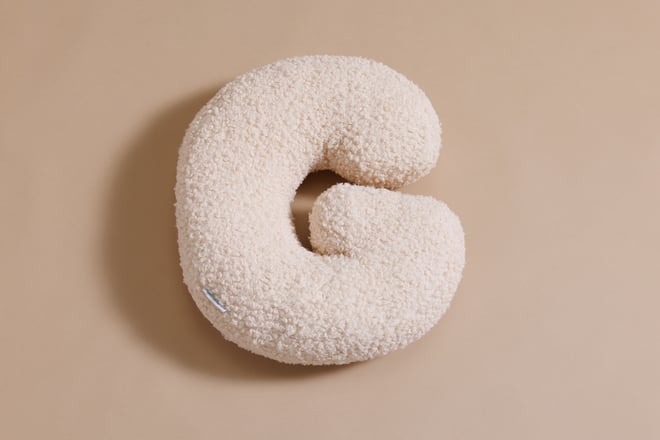 Cuscino Lettera G - Vanilla Boucle