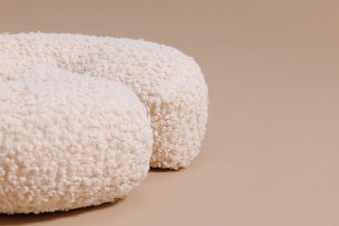 Cuscino Lettera G - Vanilla Boucle