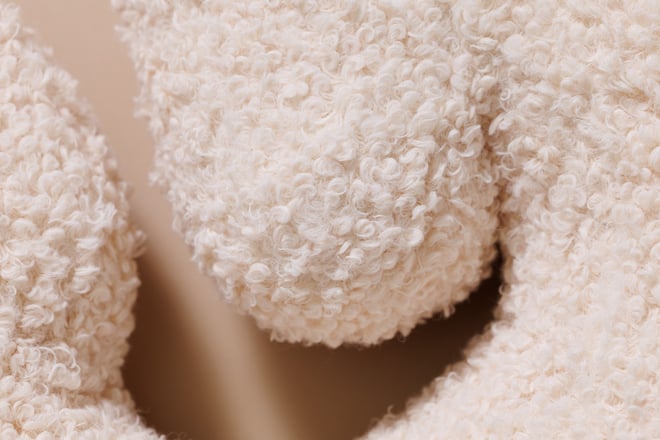 Cuscino Lettera G - Vanilla Boucle