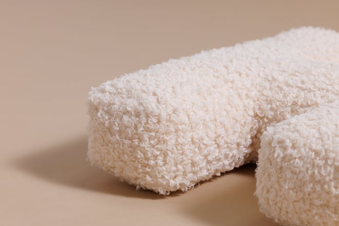 Buchstaben-Kissen H - Vanilla Boucle