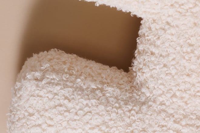 Cuscino Lettera H - Vanilla Boucle