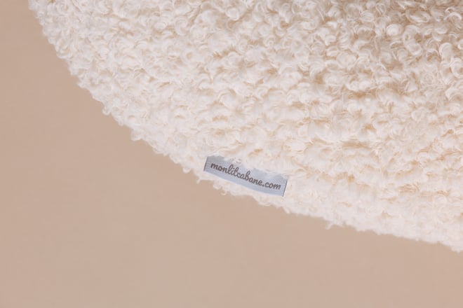 Buchstaben-Kissen J - Vanilla Boucle