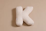 Letter Cushion K - Vanilla Boucle
