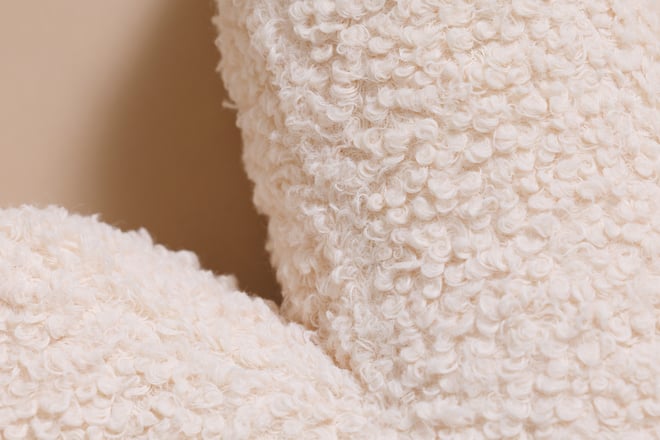 Letter Cushion K - Vanilla Boucle