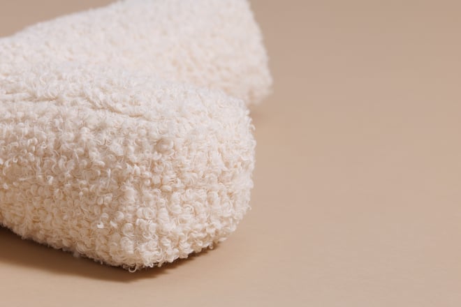 Cuscino Lettera L - Vanilla Boucle